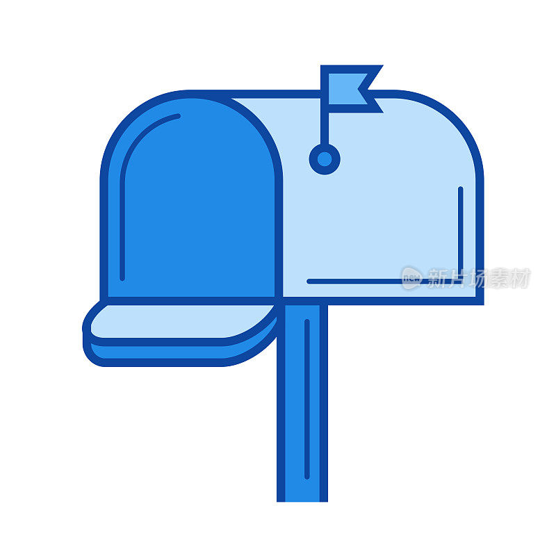 Mail box line icon